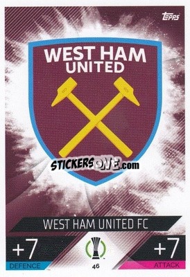 Sticker Team Badge - UEFA Champions League & Europa League 2022-2023. Match Attax n. 46 - Topps