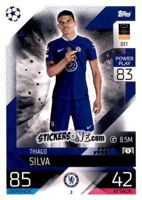 Sticker Thiago Silva - UEFA Champions League & Europa League 2022-2023. Match Attax - Topps