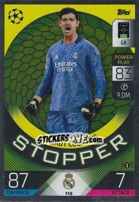 Sticker Thibault Courtois - UEFA Champions League & Europa League 2022-2023. Match Attax n. 119 - Topps