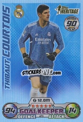 Sticker Thibaut Courtois - UEFA Champions League & Europa League 2022-2023. Match Attax n. 473 - Topps