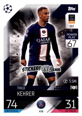 Sticker Thilo Kehrer - UEFA Champions League & Europa League 2022-2023. Match Attax - Topps