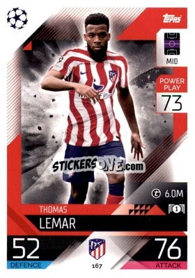 Sticker Thomas Lemar - UEFA Champions League & Europa League 2022-2023. Match Attax - Topps