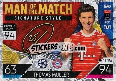 Sticker Thomas Muller - UEFA Champions League & Europa League 2022-2023. Match Attax n. 435 - Topps