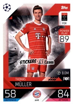 Sticker Thomas Muller - UEFA Champions League & Europa League 2022-2023. Match Attax n. 206 - Topps