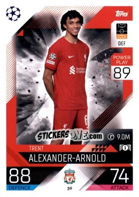 Sticker Trent Alexander-Arnold - UEFA Champions League & Europa League 2022-2023. Match Attax n. 30 - Topps