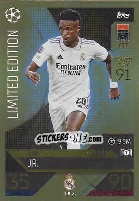 Sticker Vinícius Júnior - UEFA Champions League & Europa League 2022-2023. Match Attax - Topps