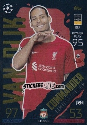Sticker Virgil van Dijk - UEFA Champions League & Europa League 2022-2023. Match Attax n. LECO1 - Topps