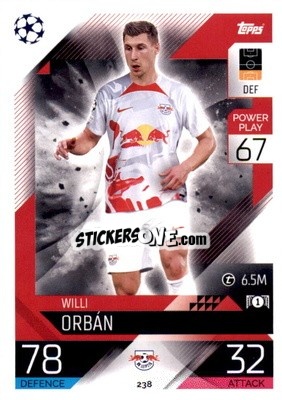 Sticker Willi Orban - UEFA Champions League & Europa League 2022-2023. Match Attax - Topps