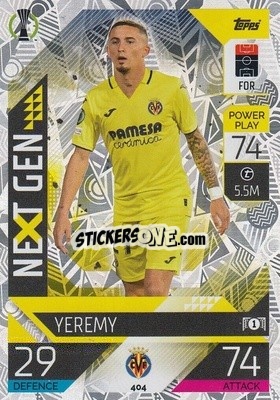 Sticker Yeremy Pino - UEFA Champions League & Europa League 2022-2023. Match Attax - Topps