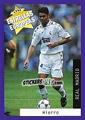 Sticker Fernando Hierro - Estrellas Europeas 1996 - Panini