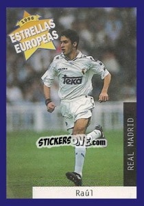 Sticker Raul González - Estrellas Europeas 1996 - Panini