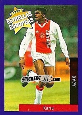 Sticker Nwankwo Kanu - Estrellas Europeas 1996 n. 13 - Panini