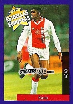 Sticker Nwankwo Kanu - Estrellas Europeas 1996 - Panini