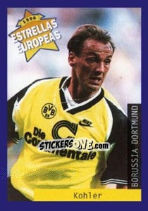 Sticker Jurgen Kohler - Estrellas Europeas 1996 - Panini