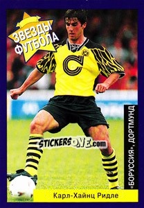 Sticker Karlheinz Riedle - Estrellas Europeas 1996 n. 21r - Panini