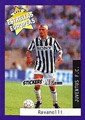 Sticker Fabrizio Ravanelli - Estrellas Europeas 1996 n. 25 - Panini