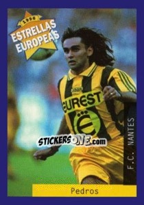 Sticker Reynald Pedros - Estrellas Europeas 1996 - Panini