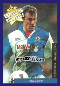 Sticker Alan Shearer - Estrellas Europeas 1996 n. 34 - Panini