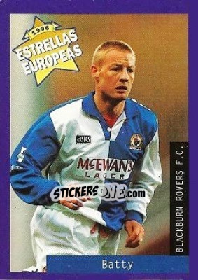 Figurina David Batty - Estrellas Europeas 1996 - Panini