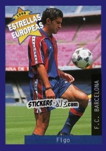 Sticker Luis Figo - Estrellas Europeas 1996 - Panini