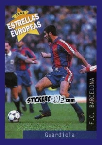 Cromo Josep Guardiola - Estrellas Europeas 1996 - Panini