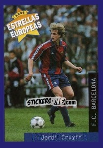 Cromo Jordi Cruyff - Estrellas Europeas 1996 - Panini