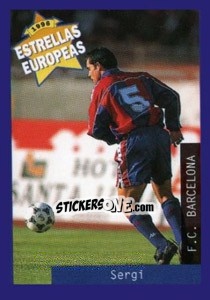 Cromo Sergi Barjuan - Estrellas Europeas 1996 - Panini