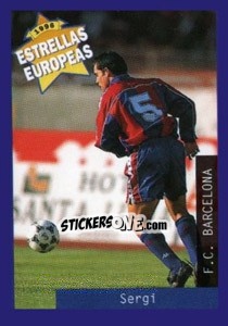 Sticker Sergi Barjuan - Estrellas Europeas 1996 n. 45 - Panini