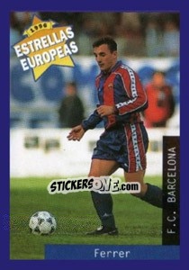 Cromo Albert Ferrer - Estrellas Europeas 1996 - Panini