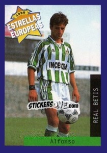 Sticker Alfonso Perez - Estrellas Europeas 1996 - Panini