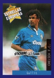 Sticker Ruud Gullit - Estrellas Europeas 1996 n. 58 - Panini