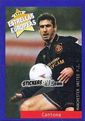 Sticker Eric Cantona - Estrellas Europeas 1996 n. 65 - Panini