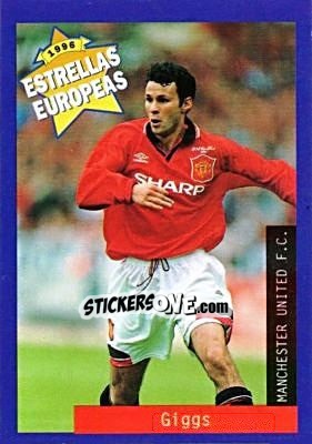 Cromo Ryan Giggs - Estrellas Europeas 1996 - Panini