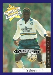Cromo Tony Yeboah - Estrellas Europeas 1996 - Panini