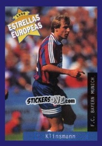 Cromo Jurgen Klinsmann - Estrellas Europeas 1996 - Panini
