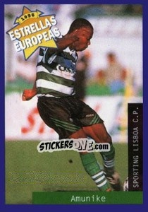 Sticker Emmanuel Amunike - Estrellas Europeas 1996 - Panini