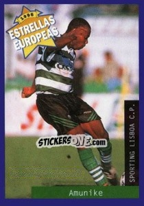 Cromo Emmanuel Amunike - Estrellas Europeas 1996 - Panini