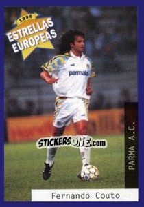 Figurina Fernando Couto - Estrellas Europeas 1996 - Panini