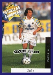 Sticker Gianfranco Zola - Estrellas Europeas 1996 n. 88 - Panini