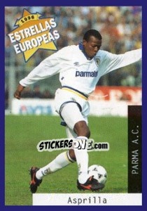 Sticker Faustino Asprilla - Estrellas Europeas 1996 n. 89 - Panini