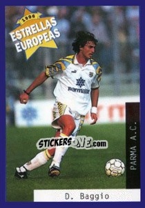 Sticker Dino Baggio - Estrellas Europeas 1996 n. 90 - Panini