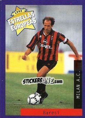 Cromo Franco Baresi - Estrellas Europeas 1996 - Panini