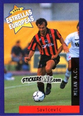 Cromo Dejan Savicevic - Estrellas Europeas 1996 - Panini