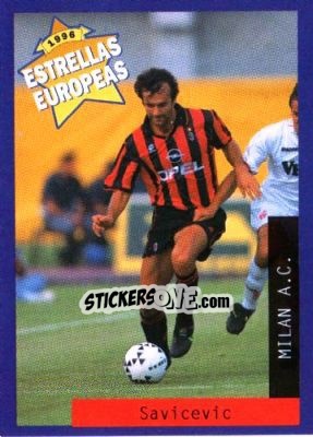 Sticker Dejan Savicevic - Estrellas Europeas 1996 n. 95 - Panini