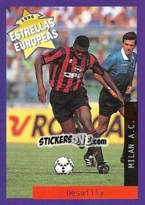 Sticker Marcel Desailly - Estrellas Europeas 1996 n. 96 - Panini