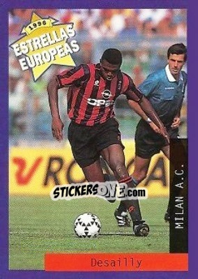 Cromo Marcel Desailly - Estrellas Europeas 1996 - Panini