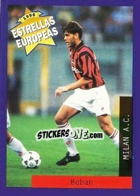 Sticker Zvonimir Boban - Estrellas Europeas 1996 n. 98 - Panini