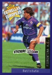 Sticker Gabriel Batistuta - Estrellas Europeas 1996 n. 99 - Panini