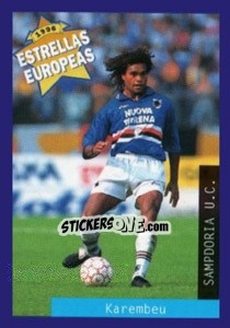 Sticker Christian Karembeu - Estrellas Europeas 1996 - Panini