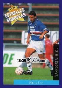 Sticker Roberto Mancini - Estrellas Europeas 1996 n. 106 - Panini